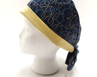 Elephant themed scrub hat 100% cotton with elastic back UK STOCK