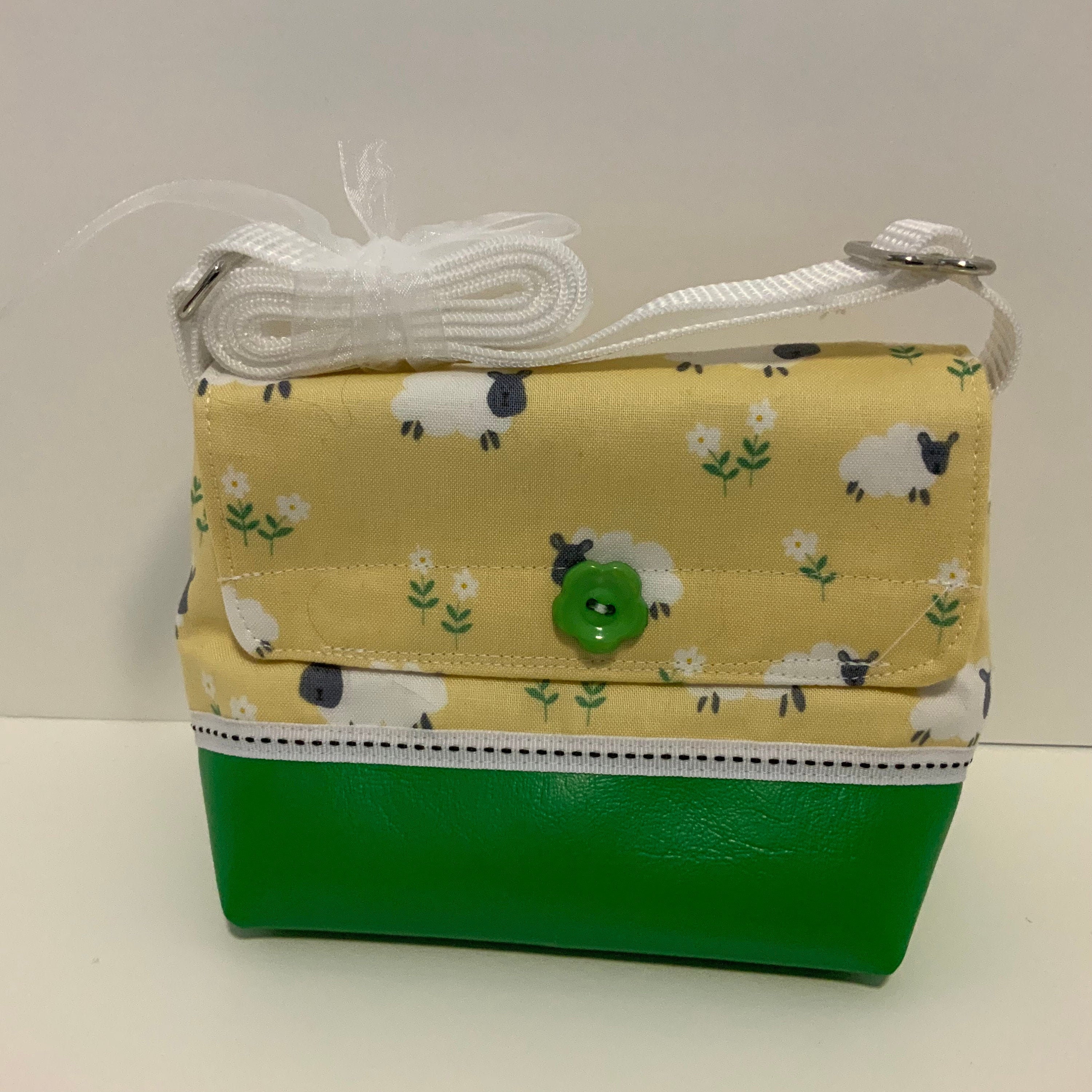 C384 Wee Bag sheep print tiny shoulder purse with adjustable Etsy