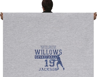 Basketball Blanket. Custom Basketball Blanket. Team Basketball Blanket. Basketball Senior Gift. Basketball Gift. Basketball Coach Blanket.