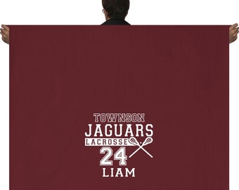 CUSTOM LACROSSE BLANKET. Lacrosse Blanket. Team Lacrosse Blanket. Stadium Blanket. Custom Lacrosse. Lacrosse Gift. Lacrosse Senior Gift.