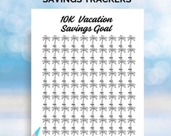 Vacation Savings Tracker, Trip Savings Tracker, Vacation Fund Savings, Vacation Savings, Vacation Savings Printable, Travel Savings Tracker