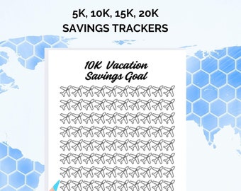 Vacation Savings Tracker, Trip Savings Tracker, Vacation Fund Savings, Vacation Savings, Vacation Savings Printable, Travel Savings Tracker