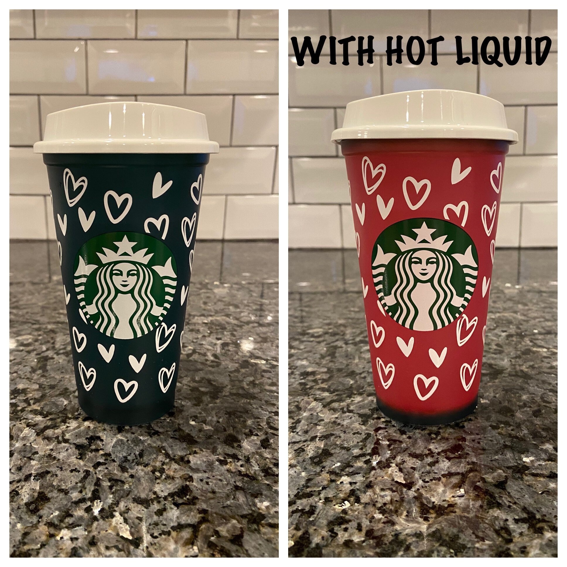 Starbucks color changing hot cup Etsy