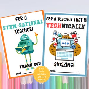 STEM Teacher Gift Card Holder, Technology Teacher Gift Card Holder, Tech Teacher Gift, Thank You Card for STEM teacher, Tech Teacher