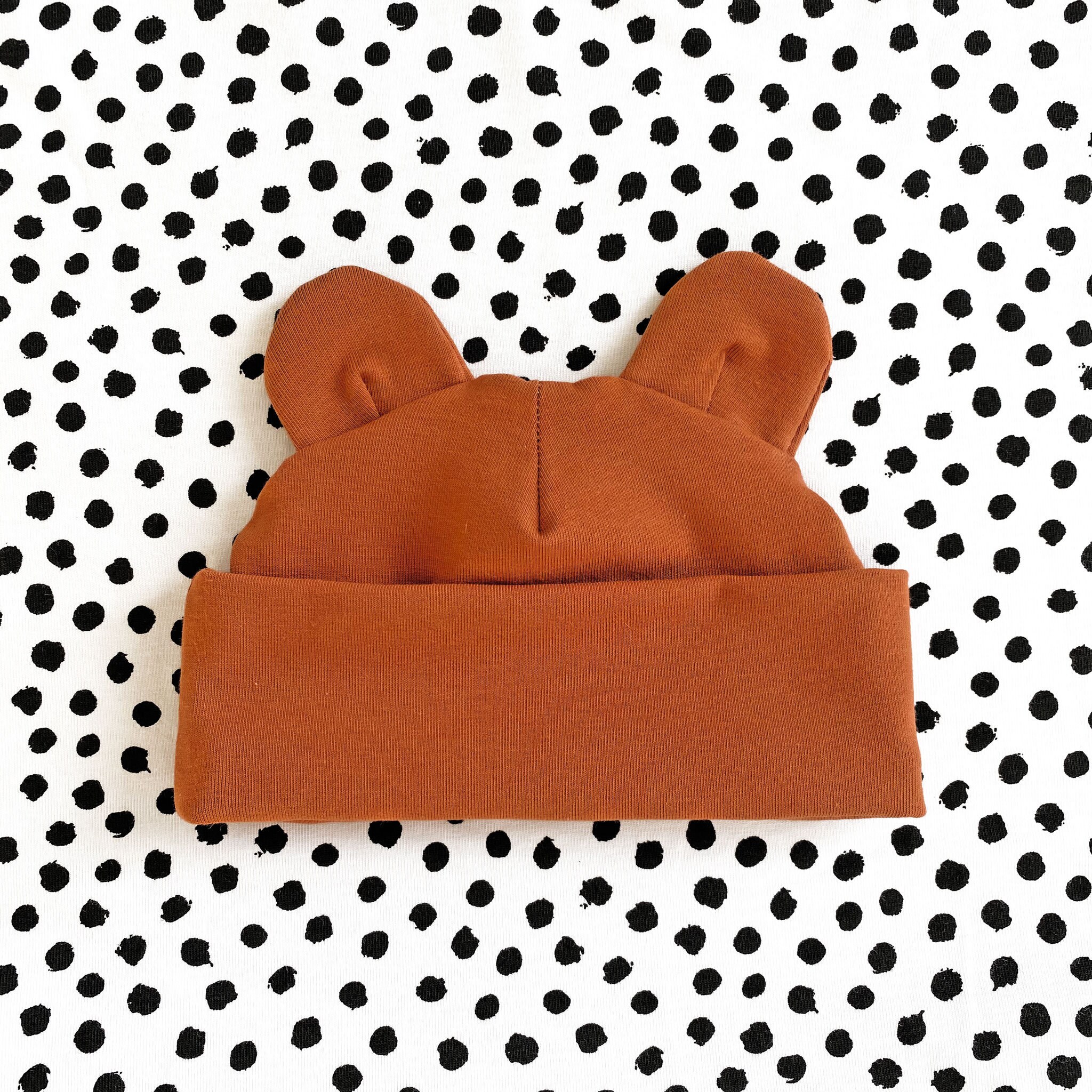 Rust Bear Hat Handmade Adorable Bear 