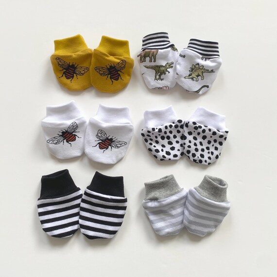 Choice of baby mittens, handmade scratch mitts, newborn baby, hospital bag,  unisex, gender neutral, gloves