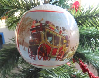 Vintage Hallmark Keepsake Ornament Christmas Time 1980 Satin Unbreakable Made in USA