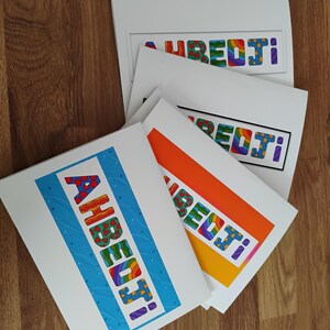 Carte Padre, carte de fête des pères, carte d'art lettrage Padre, carte espagnole pour la fête des pères ou comme carte d'anniversaire, peut être personnalisée
