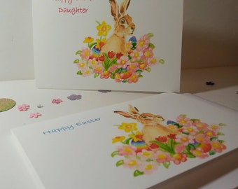 Hare Easter Card.A6 size