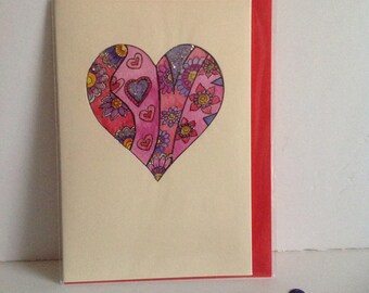 Watercolour Love Card