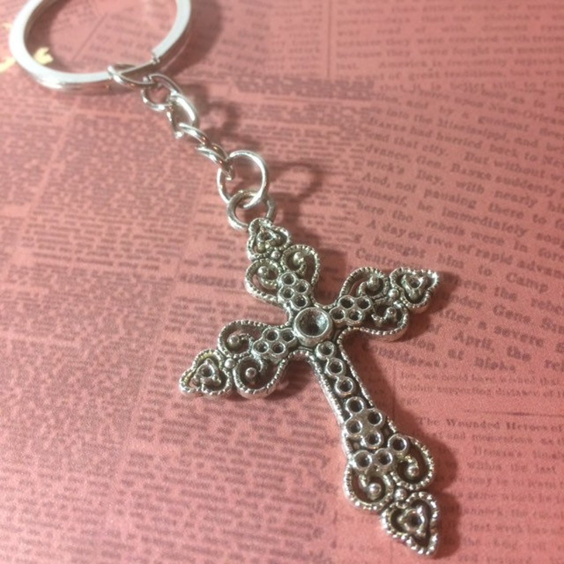 Cross Key Chain Cross Key Ring Cross Car Keys Ring Etsy