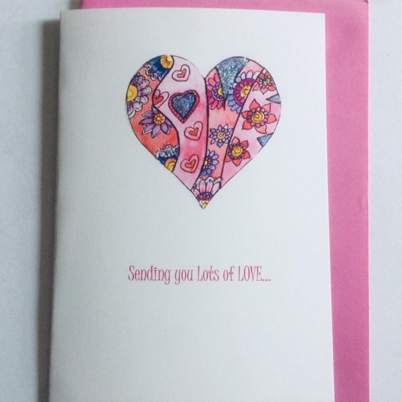 LOVE Anniversary card,Heart of Love Card Love Heart Card Mother/'s Day Card