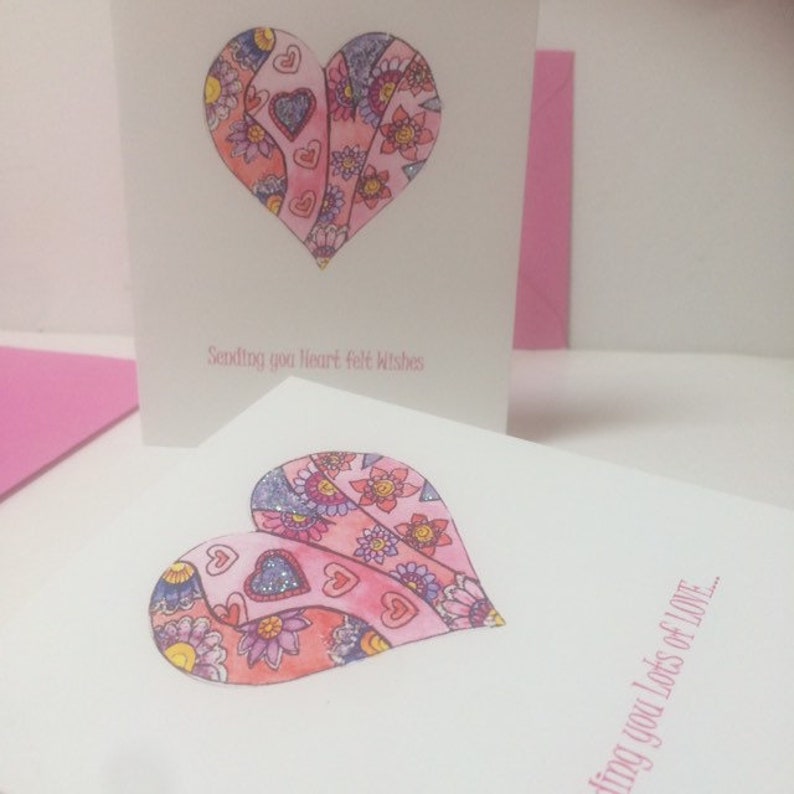 LOVE Anniversary card,Heart of Love Card Love Heart Card Mother/'s Day Card