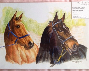 Horses A5 Illustration Print