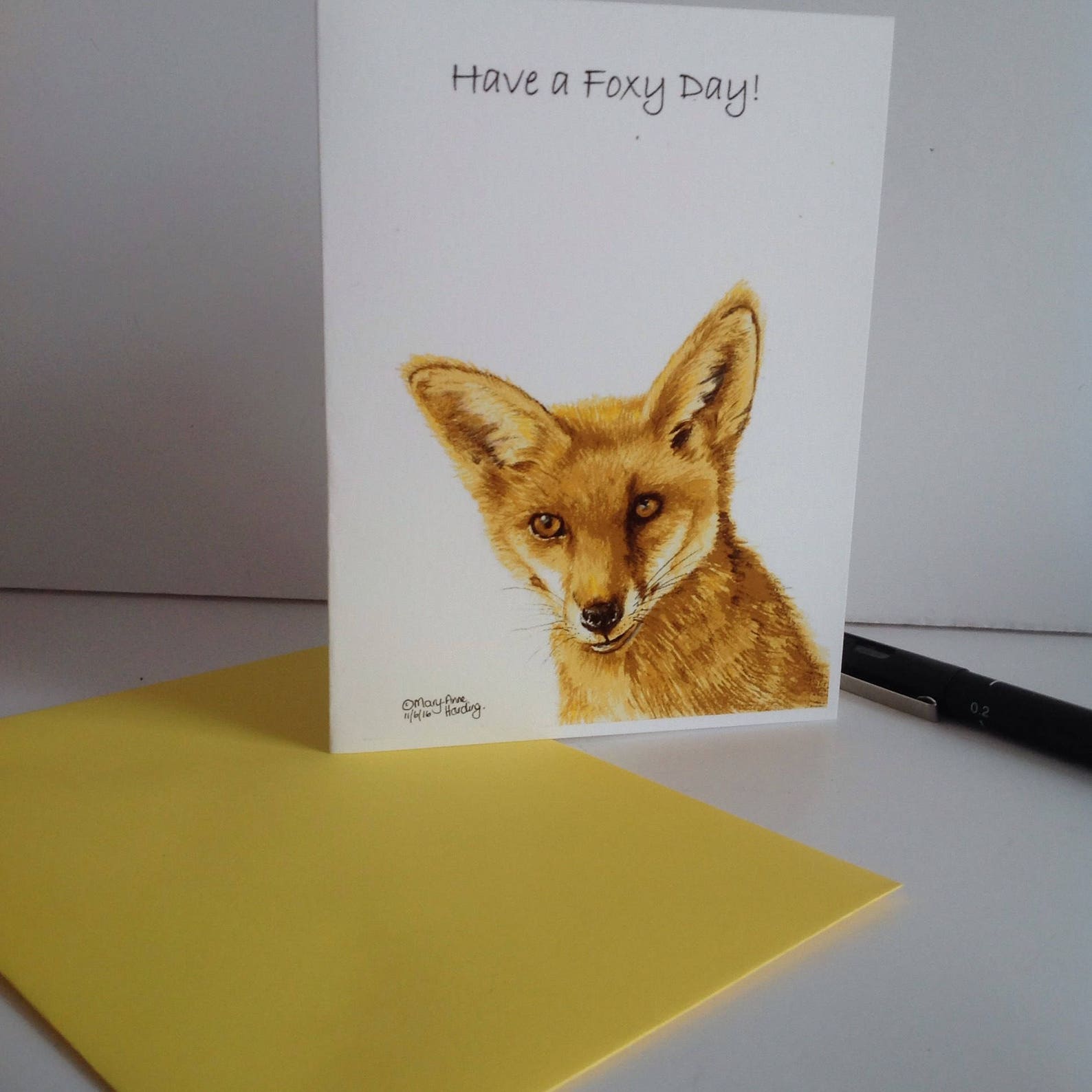 Fuchs-Karte Red Fox Karte Aquarell Fuchs Karte - Etsy Schweiz