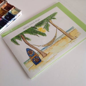 Hammock Beach Surfboard Card, A6 size. image 3