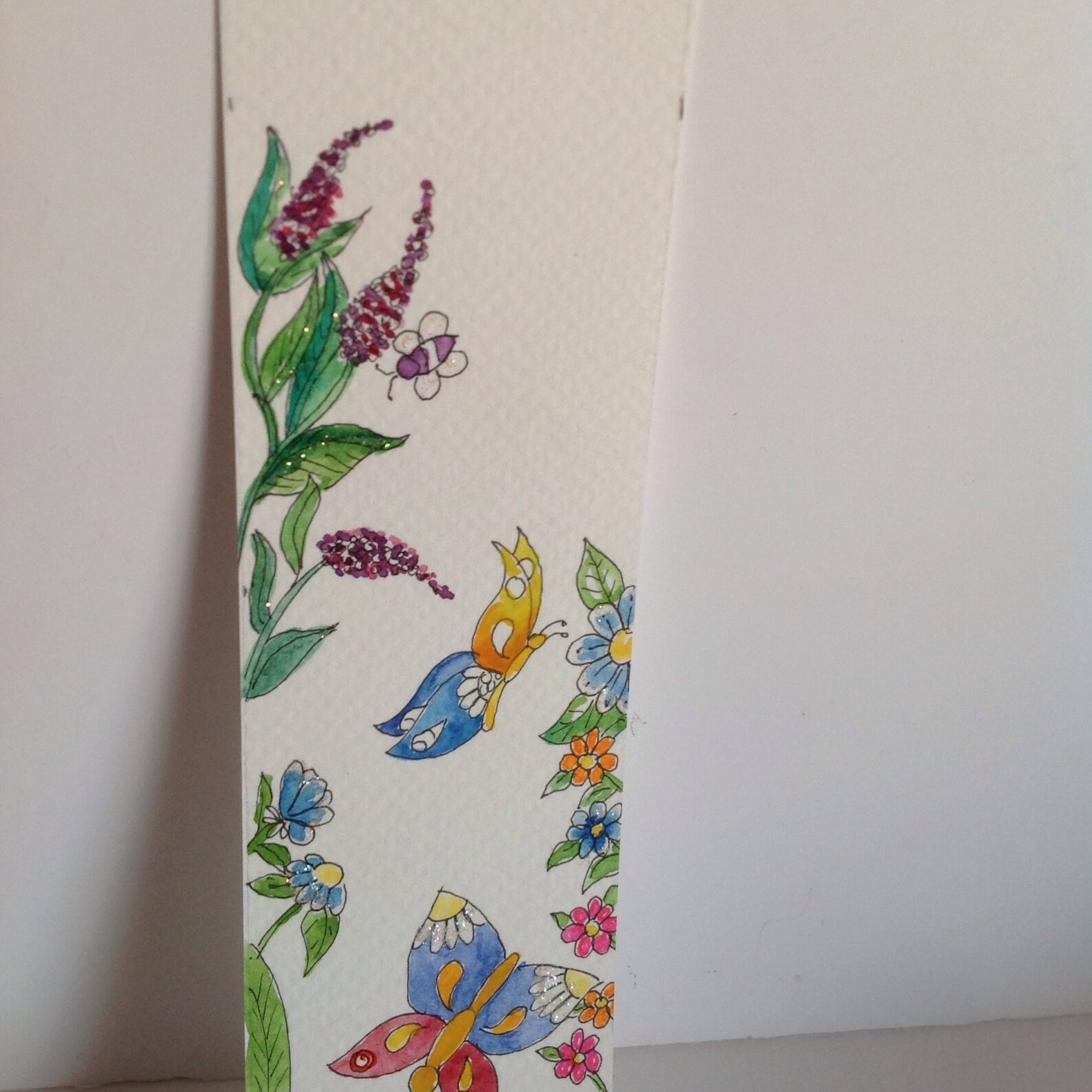 Hand Painted Floral Bookmark Original Illustrated Etsy UK
