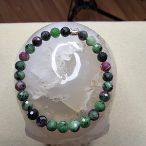 Ruby Zoisite Crystal Bracelet | Black Light Reactive!