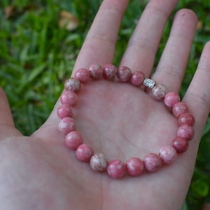 Pink Red Thulite- crystal  Bracelets | 8mm