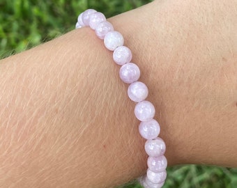Kunzite Crystal Bracelet | 6mm