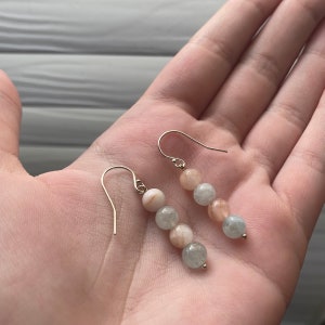 Morganite Crystal Earrings | 6mm | Sterling Silver Wires