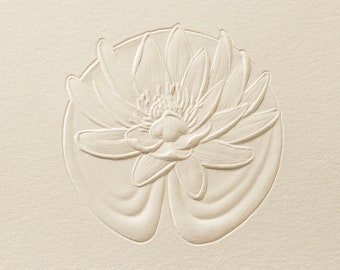 8 Water Lily Cards.Mothers Day Gift. Floral cards.Lotus card.Blank inside.