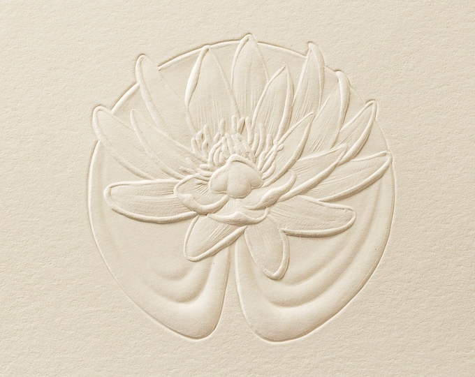 8 Water Lily Cards.Mothers Day Gift. Floral cards.Lotus card.Blank inside.