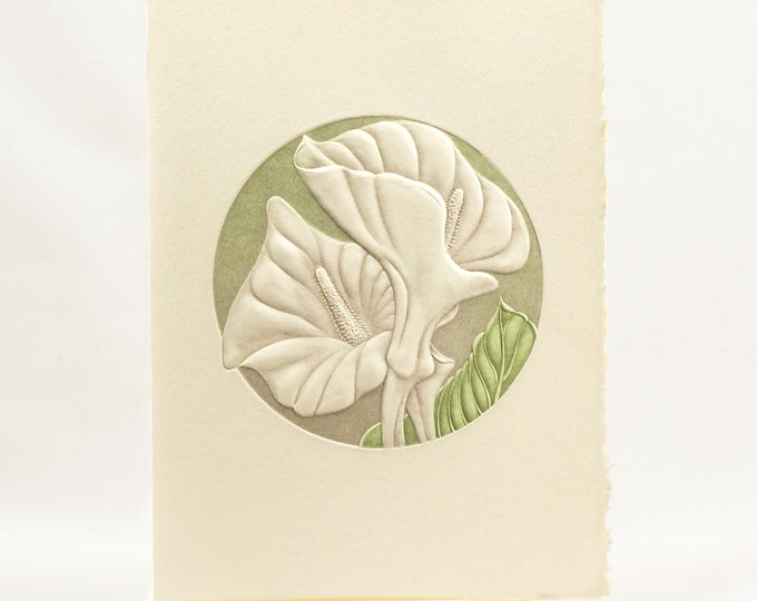 Calla Lily Card. Card for mom. Gratitude card.Set of 6 cards or Single card Blank inside.