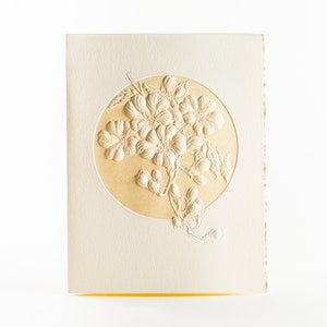 6 cartes de fleurs de prunier. Cadeau pour la fête des Mères. Cartes florales. Cartes botaniques. Blanc à l'intérieur.
