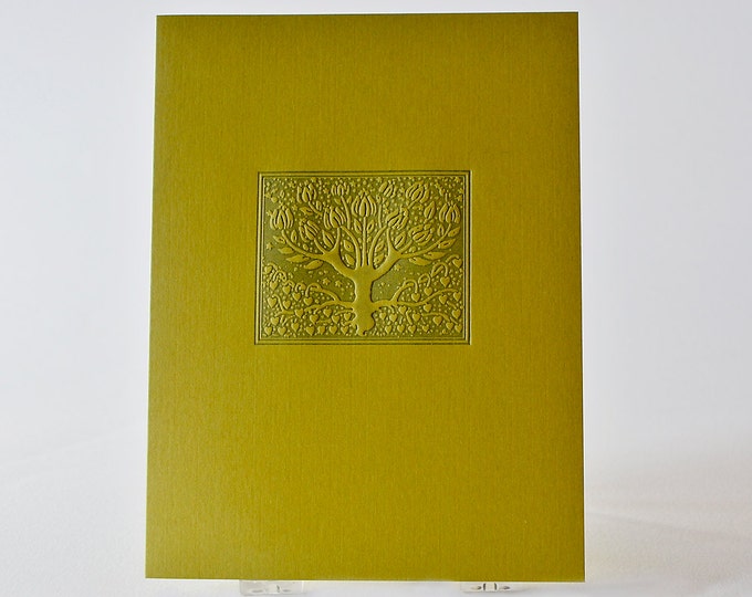 Letterpress Love Tree Card.Valentine card.Card for couple.Set of 6 cards or Single Card. Blank Inside