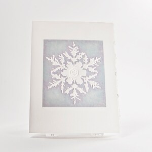 Carte de flocon de neige Matterhorn. Carte de Noël en typographie. Lot de 6 ou une carte. Vierge ou voeux de fin d'année à l'intérieur.