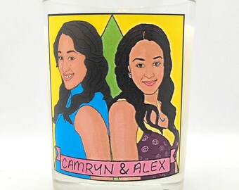 Camryn Barnes and Alex Fielding / Twitches Glass Votive Candle // LGBTQ Altar Candle