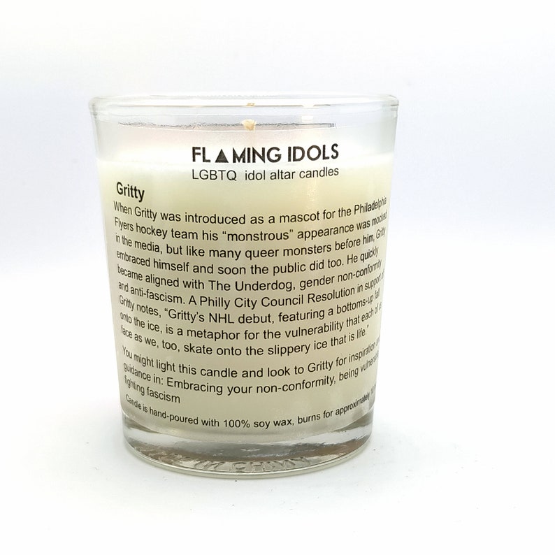 Philadelphia Gritty Glass Votive Candle // LGBTQ Altar Candle image 2