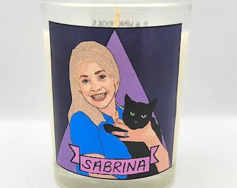 Sabrina Spellman Glass Votive Candle // LGBTQ Altar Candle