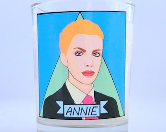 Annie Lennox Glass Votive Candle // LGBTQ Altar Candle