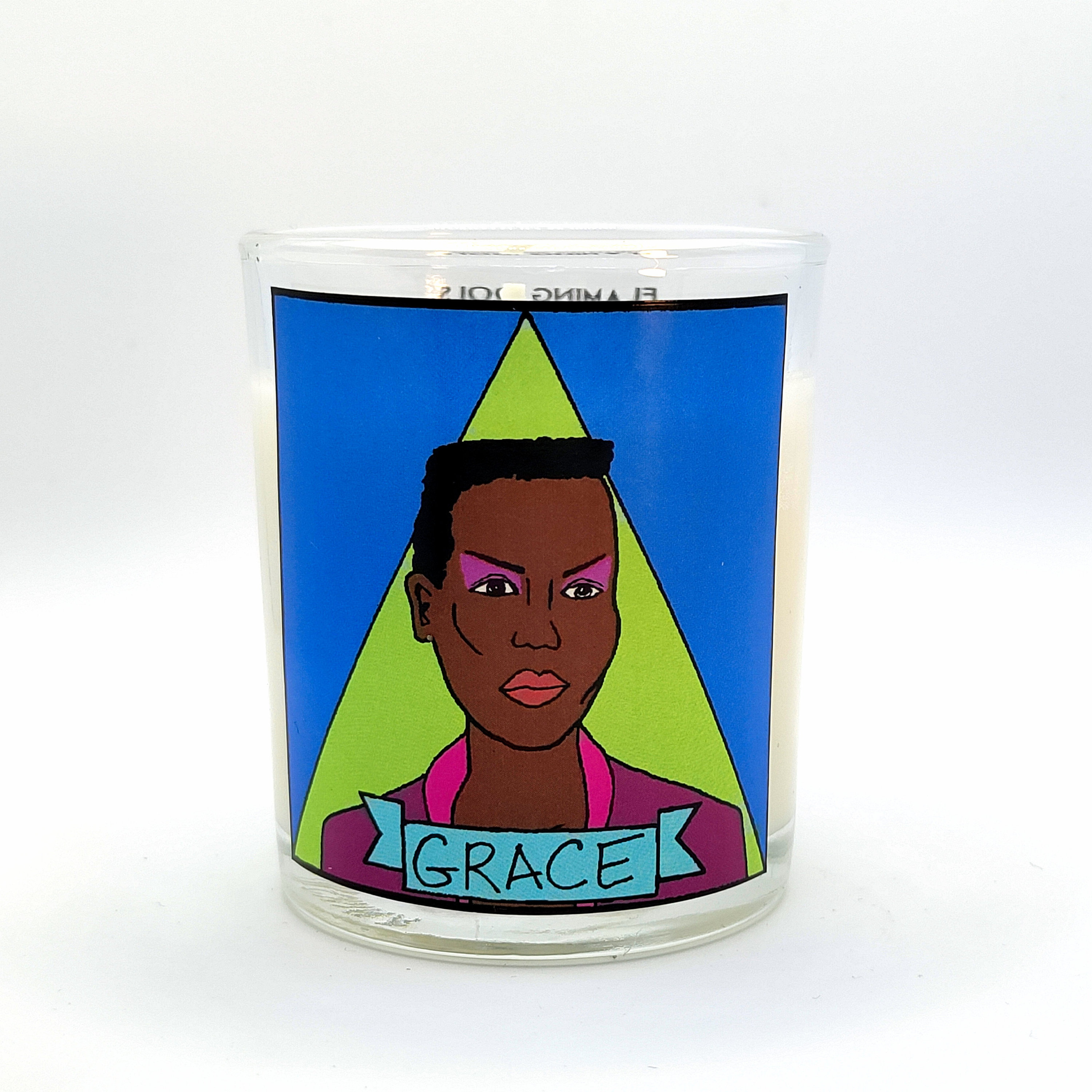 Grace Jones Glass Votive Candle // LGBTQ Altar Candle Etsy