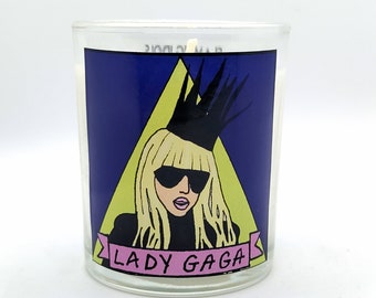 Lady Gaga Glass Votive Candle // LGBTQ Altar Candle