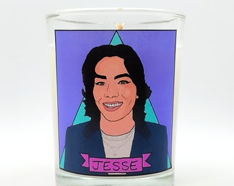 Jesse Leigh Glass Votive Candle // LGBTQ Altar Candle