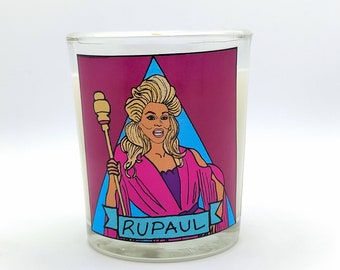 RuPaul Glass Votive Candle // LGBTQ Altar Candle