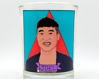 Joel Kim Booster Glass Votive Candle // LGBTQ Altar Candle