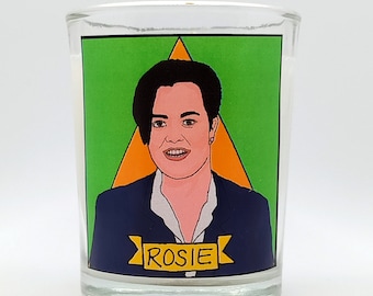 Rosie O’Donnell Glass Votive Candle // LGBTQ Altar Candle