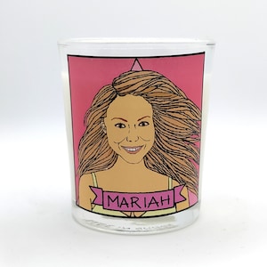 Mariah Carey Glass Votive Candle // LGBTQ Altar Candle image 1