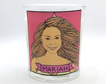 Mariah Carey Glass Votive Candle // LGBTQ Altar Candle