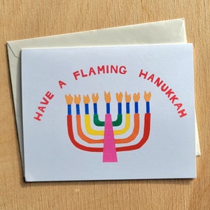Ayez un Hanoucca enflammé Carte de vœux