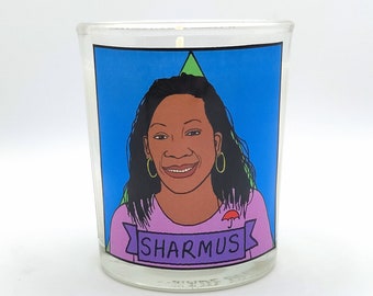 Sharmus Outlaw Glass Votive Candle // LBGTQ Altar Candle