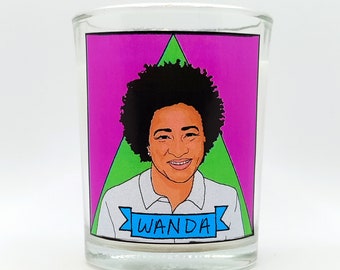 Wanda Sykes Glass Votive Candle // LGBTQ Altar Candle