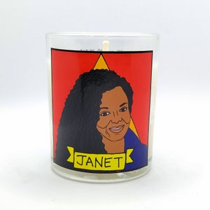Janet Jackson Glass Votive Candle // LGBTQ Altar Candle