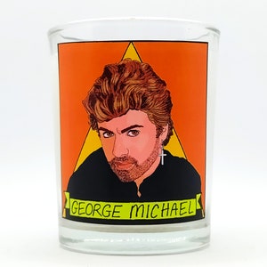 George Michael Glass Votive Candle // LGBTQ Altar Candle image 1