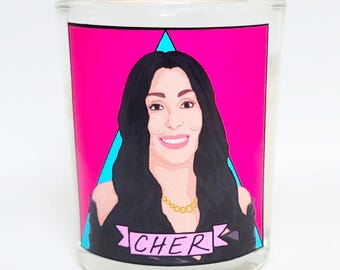 Cher Glass Votive Candle // LGBTQ Altar Candle