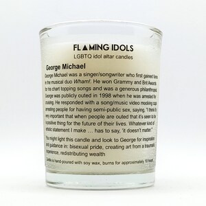 George Michael Glass Votive Candle // LGBTQ Altar Candle image 2